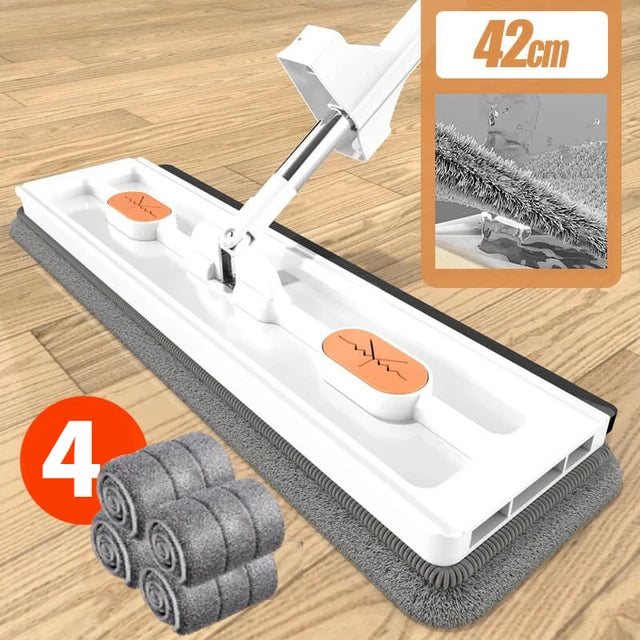 FlexiMop™ - 360° Self-Wringing Mop with Handle