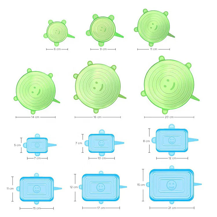 SillyCony™ - Lot de couvercles extensibles en Silicone