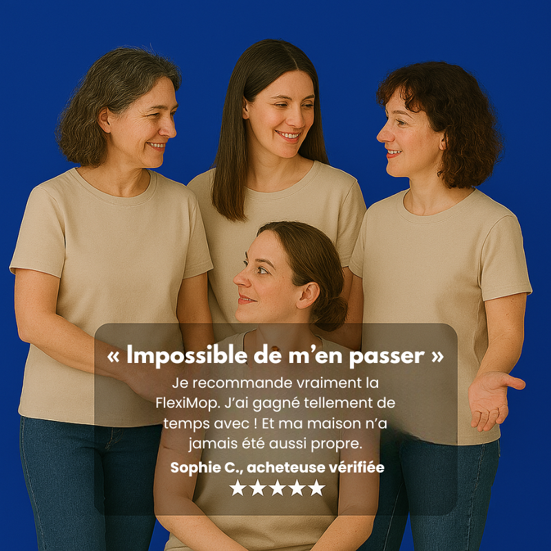 FlexiMop™ - Serpillère 360° à manche auto-essorante